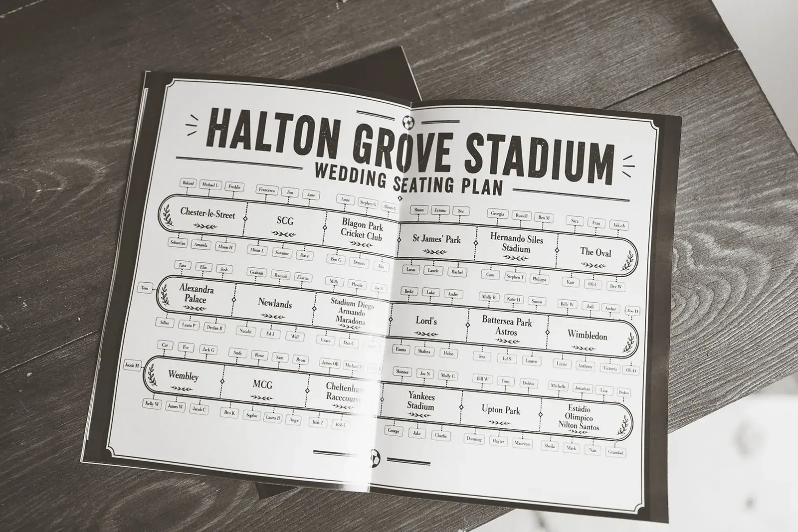 Personalised wedding stationery at Halton Grove