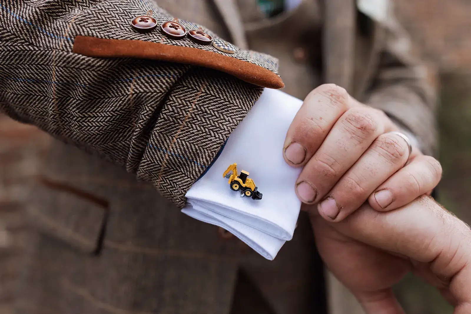 Personalised farming wedding details at Jade and Ollie’s Yorkshire farm wedding
